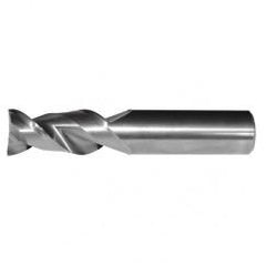 1/2x1/2x1-1/4x3 2FL Square Carbide End Mill-Round Shank-Uncoated - Exact Industrial Supply