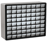 15-13/16 x 6-3/8 x 20'' (64 Compartments) - Plastic Modular Parts Cabinet - Exact Industrial Supply