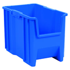 10″ × 17 1/2″ × 10 1/2″ - Blue Stak-N-Store Bin - Exact Industrial Supply