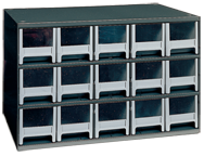 11 x 11 x 17'' (15 Compartments) - Steel Modular Parts Cabinet - Exact Industrial Supply