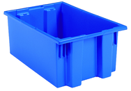 19-1/2 x 15-1/2 x 10'' - Blue Nest-Stack-Tote Box - Exact Industrial Supply