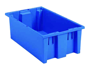 19-1/2 x 13-1/2 x 8'' - Blue Nest-Stack-Tote Box - Exact Industrial Supply