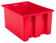 23-1/2 x 19-1/2 x 13'' - Red Nest-Stack-Tote Box - Exact Industrial Supply