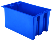 23-1/2 x 15-1/2 x 12'' - Blue Nest-Stack-Tote Box - Exact Industrial Supply