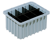 20-1/8 x 14-7/8 x 7-7/16'' - Gray Akro-Grid Stackable Containers - Exact Industrial Supply