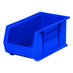 8 1/4″ × 14 3/4″ × 7″ - Blue Hanging or Stackable Bin - Exact Industrial Supply