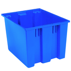 19-1/2 x 15-1/2 x 13" --Blue Nest-Stack-Tote Box - Exact Industrial Supply