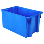 29-1/2 x 19-1/2 x 15'' - Blue Nest-Stack-Tote Box - Exact Industrial Supply
