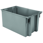29-1/2 x 19-1/2 x 15'' - Gray Nest-Stack-Tote Box - Exact Industrial Supply