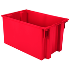 29-1/2 x 19-1/2 x 15'' - Red Nest-Stack-Tote Box - Exact Industrial Supply