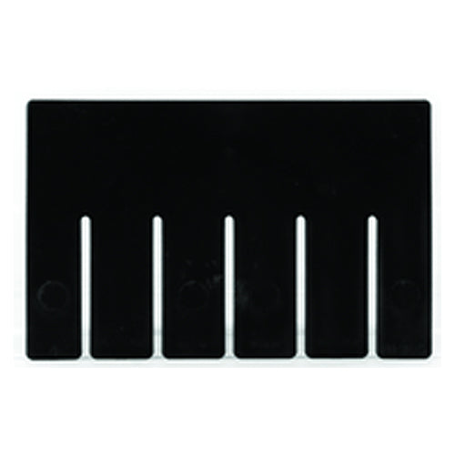 6-Pack - Black - Long Bin Dividers for use with Akro-Grid Container 33-105 - Exact Industrial Supply