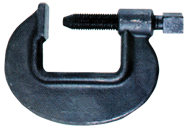 Heavy Duty Forged Deep Throat C-Clamp - 1-9/16'' Throat Depth, 2-3/8'' Max. Opening - Exact Industrial Supply