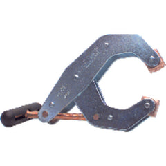 T-Handle Clamp With Cushion Handles - 1 1/8″ Throat Depth, 2″ Max. Opening - Exact Industrial Supply