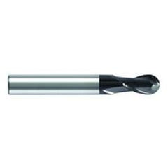 16mm Dia. - 76mm OAL - Solid CBD AlTiN-2 FL - Ball Nose EM - - For Hard Material - Exact Industrial Supply