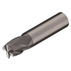 3/8" Dia. - 1/2" LOC - 2" OAL - 4 FL Carbide S/E HP End Mill-AlTiN - Exact Industrial Supply