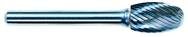 19mm EdgeHog Elliptical Carbide Bur SE-7M-D Standard Alt Diamond (Double) - Exact Industrial Supply