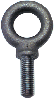 Shoulder Plain Eye Bolt - 1-1/8-7 Thread, 2'' Eye Dia. - Exact Industrial Supply