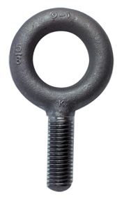 No Shoulder Plain Eye Bolt - 2-4-1/2 Thread, 3-3/8'' Eye Dia. - Exact Industrial Supply