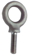 Shoulder Plain Eye Bolt - 2-4-1/2 Thread, 3-3/8'' Eye Dia. - Exact Industrial Supply