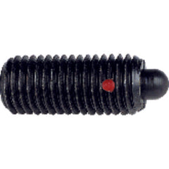 End Force Spring Plunger - 5.5 lbs Initial End Force, 14.5 lbs Final End Force (3/8″–16 Thread) - Exact Industrial Supply