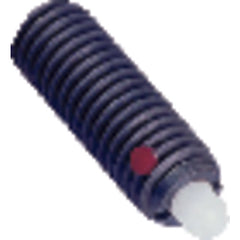 End Force Spring Plunger - 1 lbs Initial End Force, 4 lbs Final End Force (1/4″–28 Thread) - Exact Industrial Supply