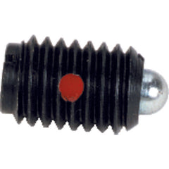 End Force Spring Plunger-Short - 0.75 lbs Initial End Force, 2.5 lbs Final End Force (10–32 Thread) - Exact Industrial Supply