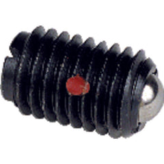 Ball Plunger - 1.5 lbs Initial End Force, 3 lbs Final End Force (10–32 Thread) - Exact Industrial Supply
