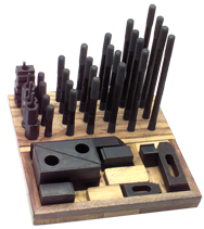 Machinist Clamping Set - #NS625SS; 1/2-13 Stud Size; 1/2 T-Slot Size - Exact Industrial Supply