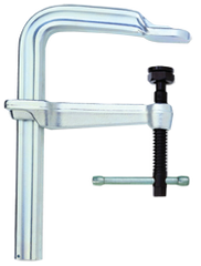 Heavy Duty Steel L-Clamp - 7'' Throat Depth, 18'' Max. Opening - Exact Industrial Supply