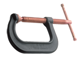 Black Oxide Spindle Drop-Forged C-Clamp - 2'' Throat Depth, 2'' Max. Opening - Exact Industrial Supply