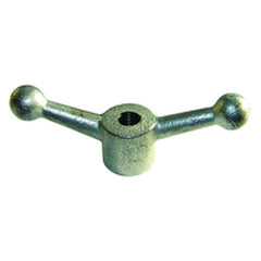 Cast Iron Ball Handles - 5/8″–11 Threaded Hole, 6″ Width, 2 1/2″ Overall Height, 1 5/8″ Hub Height - Exact Industrial Supply