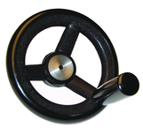 Nylon Handwheels - 9.84'' Wheel Diameter, 1.77'' Hub Diameter - Exact Industrial Supply