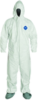Tyvek® White Zip Up Coveralls w/ Attached Hood & Boots - 5XL (case of 25) - Exact Industrial Supply