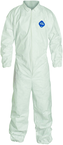 Tyvek® White Collared Zip Up Coveralls w/ Elastic Wrist & Ankles - 4XL (case of 25) - Exact Industrial Supply