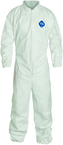 Tyvek® White Collared Zip Up Coveralls w/ Elastic Wrist & Ankles - X-Large (case of 25) - Exact Industrial Supply