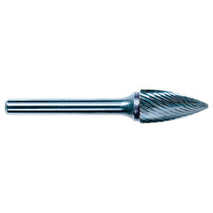 1/8 EdgeHog Tree Shape Pointed End Miniature Carbide Bur SG-42L3 3″ OAL Std Alt Diamond (Double) - Exact Industrial Supply