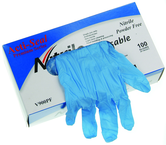 4 Mil Blue Powder Free Nitrile Gloves - Size Medium (case of 10 boxes of 100 gloves) - Exact Industrial Supply