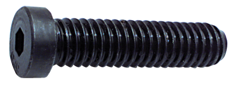 8-32 x 3/8 - Black Finish Heat Treated Alloy Steel - Cap Screws - Low Head Socket - Exact Industrial Supply