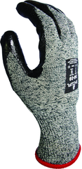 Flame-resistant, flat dipped sponge neoprene palm coating, Gray with black, 13-gauge Kevlar liner, tactile grip, Arc Flash level 2, ANSI CUT LEVEL A4/extra large - Exact Industrial Supply