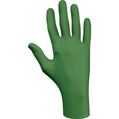 ‎Biodegradable Disposable nitrile w/EBT powder-free low-modulus 100%-nitrile 9-1/2″ 4-mil smooth green/extra small - Exact Industrial Supply