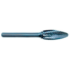 1/8 EdgeHog Flame Miniature Carbide Bur SH-41 Fine - Exact Industrial Supply
