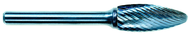 4.8mm EdgeHog Flame Miniature Carbide Bur SH-53M-D Std Alt. Diamond(Double) - Exact Industrial Supply