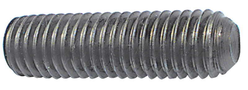 7/8-9 x 1-1/4 - Black Finish Heat Treated Alloy Steel - Socket Set Screws - Cup Point - Exact Industrial Supply