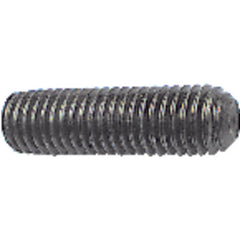 #10-24 × 1/4″ - Black Finish Heat Treated Alloy Steel - Socket Set Screws - Cup Point - Exact Industrial Supply