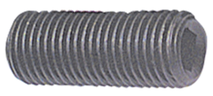 0-80 x 1/8 - Black Finish Heat Treated Alloy Steel - Socket Set Screws - Cup Point - Exact Industrial Supply