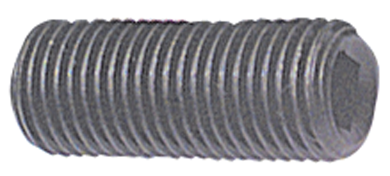 0-80 x 3/16 - Black Finish Heat Treated Alloy Steel - Socket Set Screws - Cup Point - Exact Industrial Supply