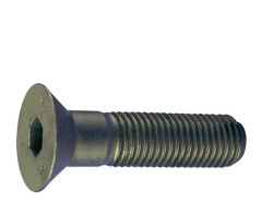 3/8-24 x 1-1/2 - Black Finish Heat Treated Alloy Steel - Cap Screws - Flat Head - Exact Industrial Supply