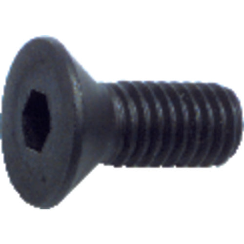 3/8″-16 × 3/4″ - Black Finish Heat Treated Alloy Steel - Cap Screws - Flat Head - Exact Industrial Supply