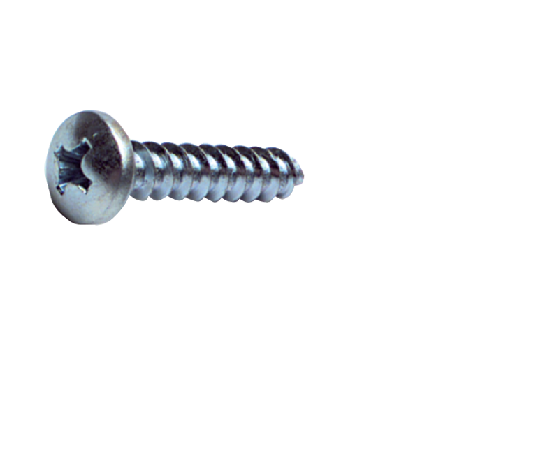 14 x 2-1/2 - Zinc Plated Heat Treated Alloy Steel - Sheet Metal Screws - Pan Phillips - Exact Industrial Supply