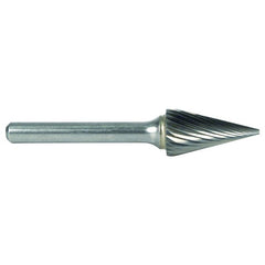 1/4 EdgeHog Conical Miniature Carbide Bur SM-51 Fine - Exact Industrial Supply